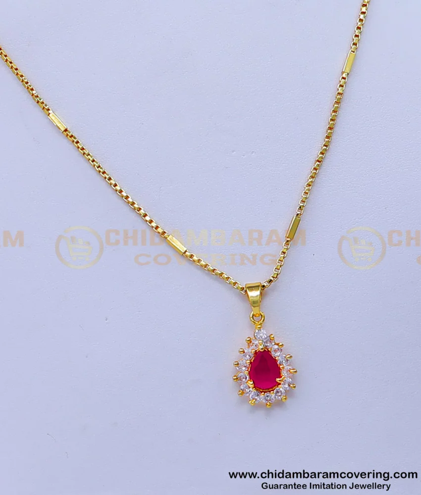 One gram gold sales chain with pendant